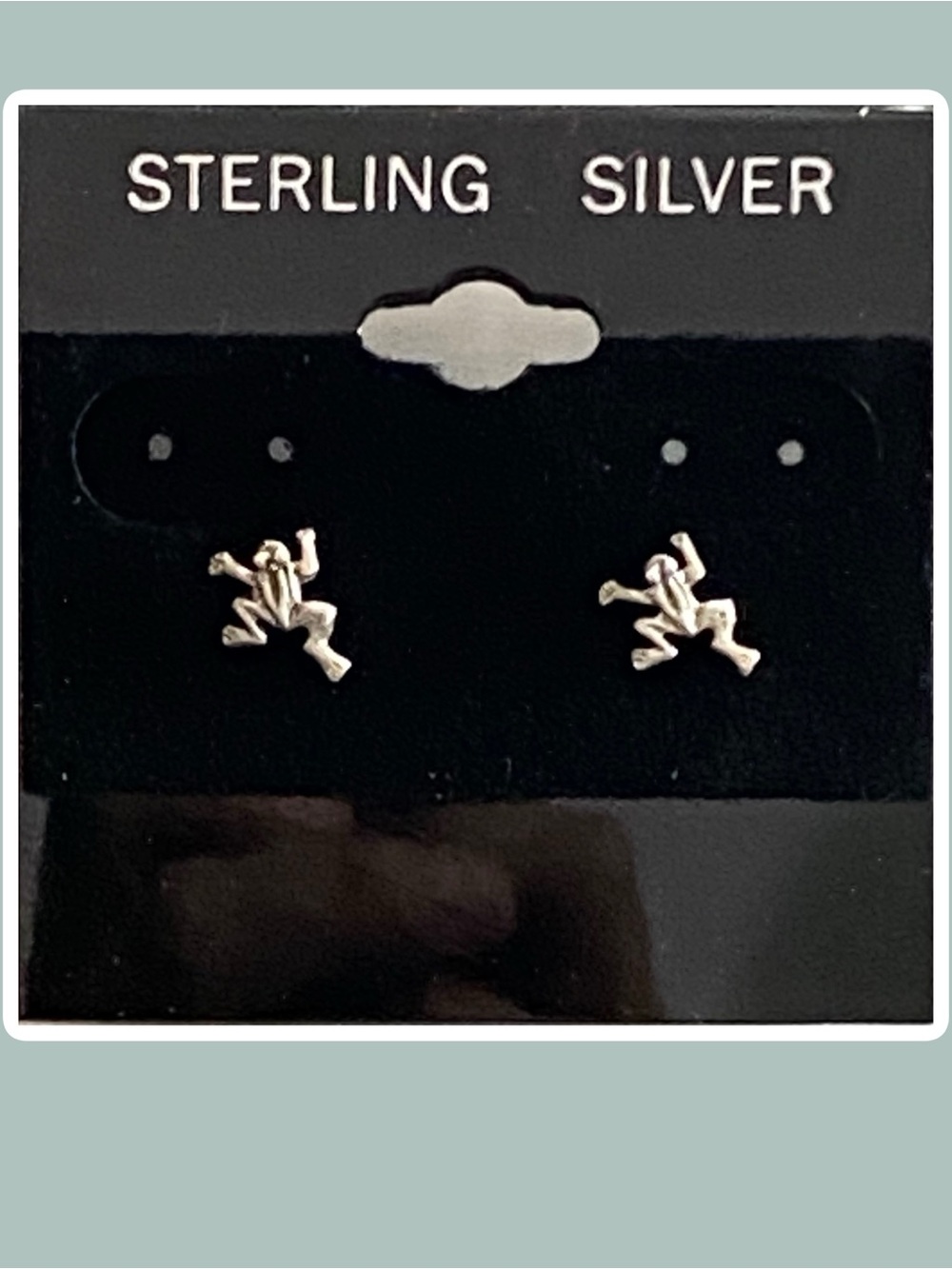 VTG 90s Sterling Silver 925 Tree Frog Stud Earrings NWT 0.65g Tiny